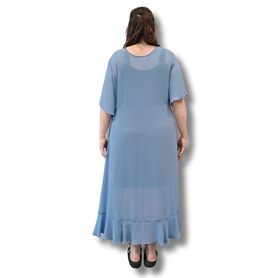 Moochi - Reverse Ruffled Dress - Back View