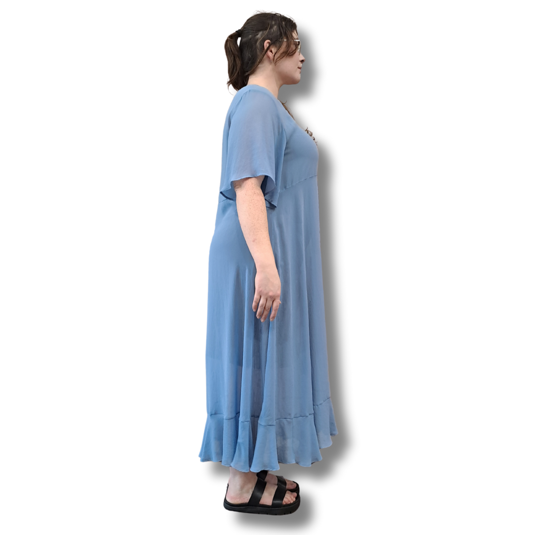 Moochi - Reverse Ruffled Dress - Side View