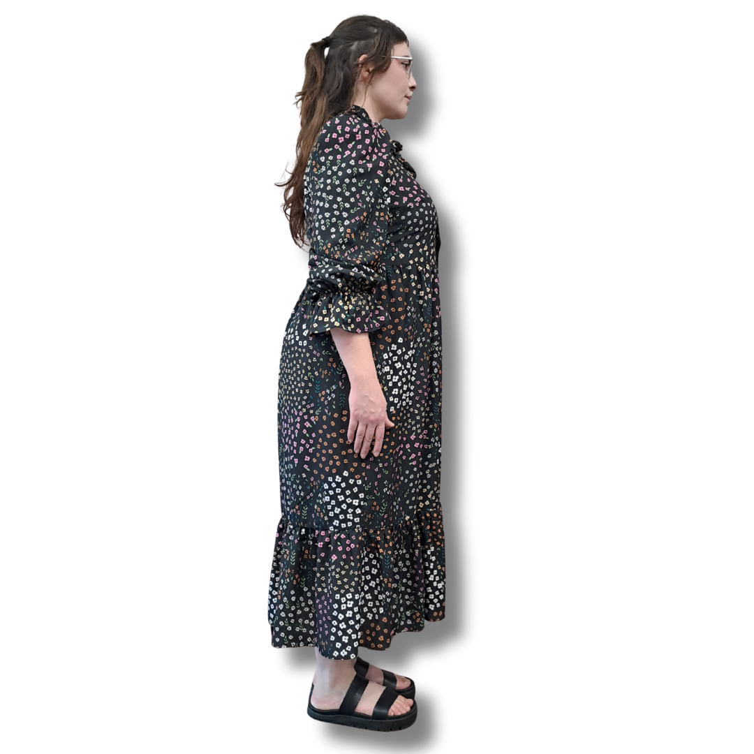 Never Fully Dressed - Floral Garden Maxi Dress - Side View