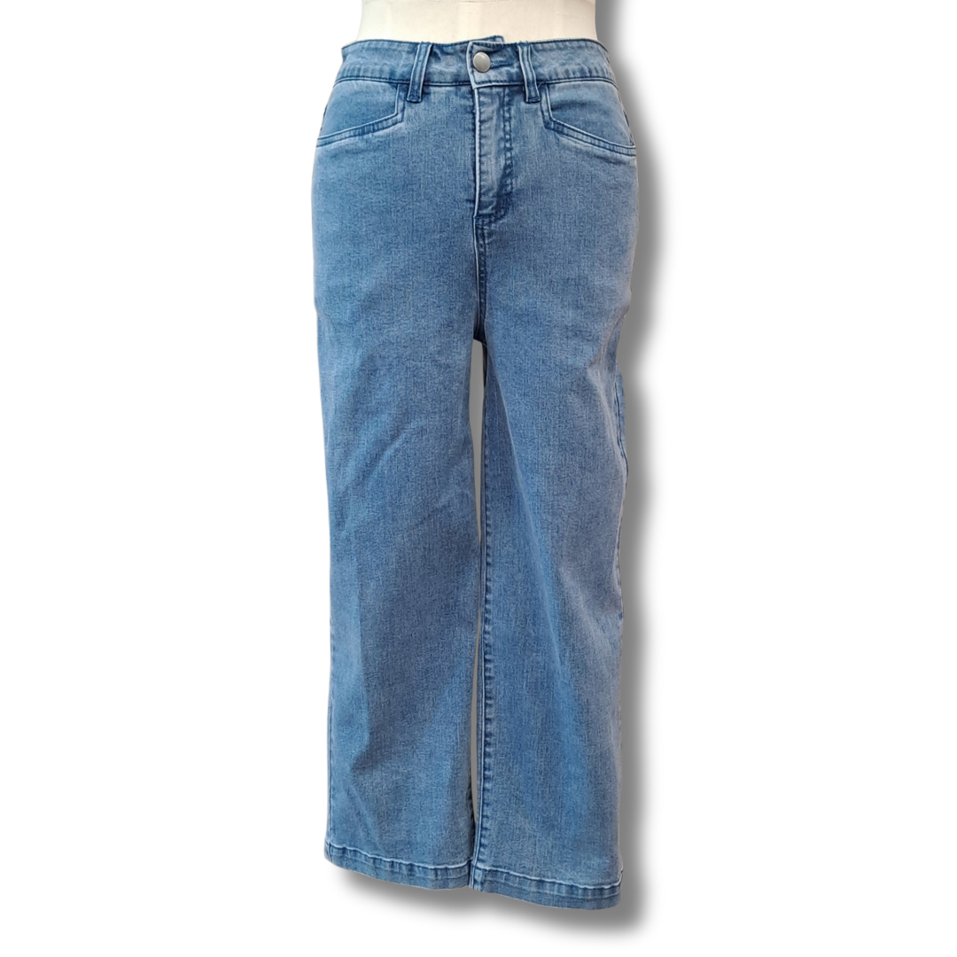Newport Collection - Athena Wide Leg Jean - Size 8 - Front View