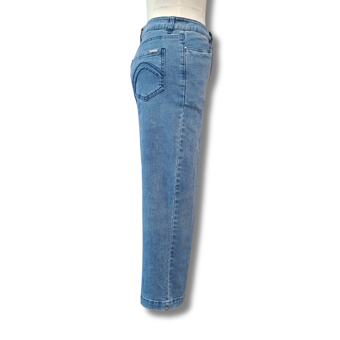 Newport Collection - Athena Wide Leg Jean - Size 8 - Side View