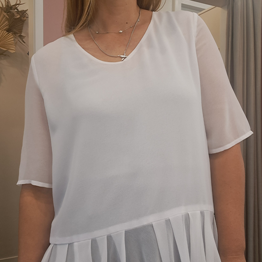 Newport Collection - White Frill Blouse - Size 12
