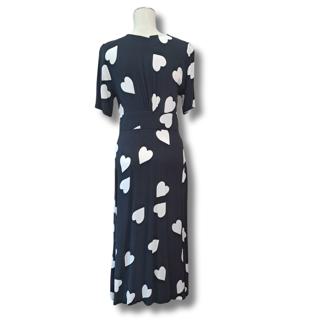 Nobody's Child - Heart Print Dress - Size S - Back