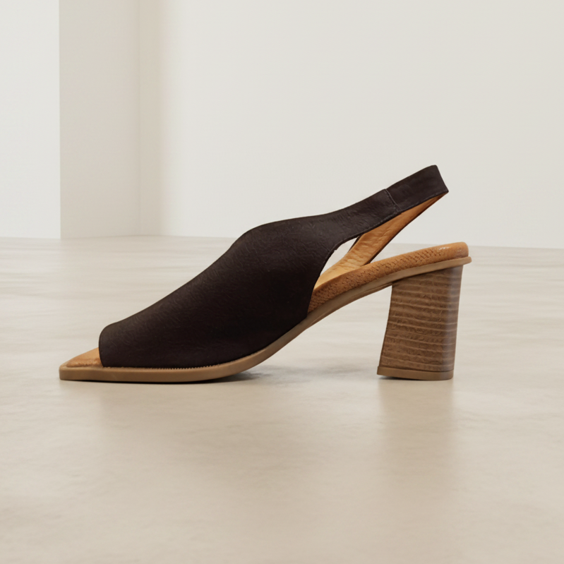 Nu by Neo - Block Heeled Slingback Sandals - Size 39 / 8