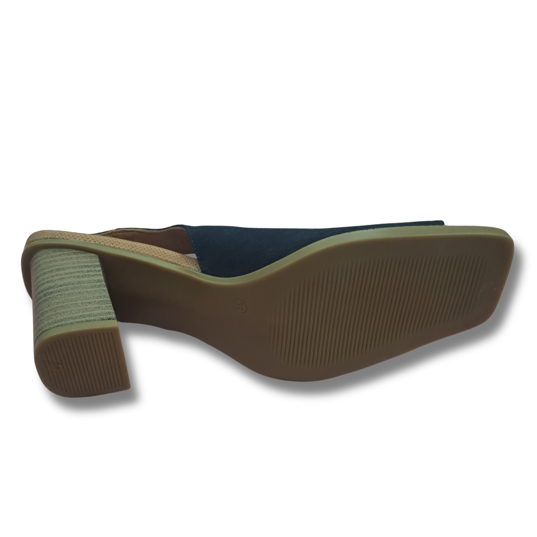 Nu by Neo - Block Heeled Slingback Sandals - Size 39 / 8 - Sole