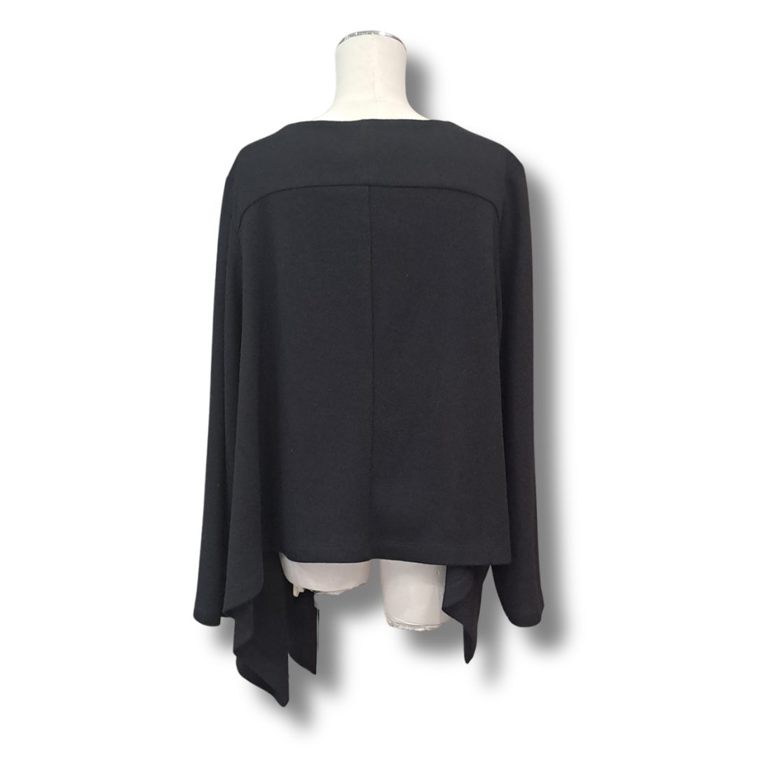Obi - Asymmetric Wool / Viscose Jacket - Size 20 - Back