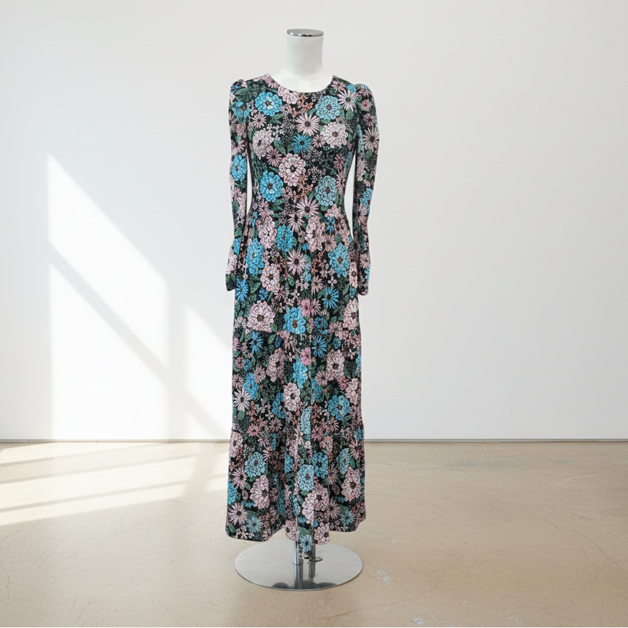 Oliver Bonas - Floral Knit Maxi Dress - Size 6