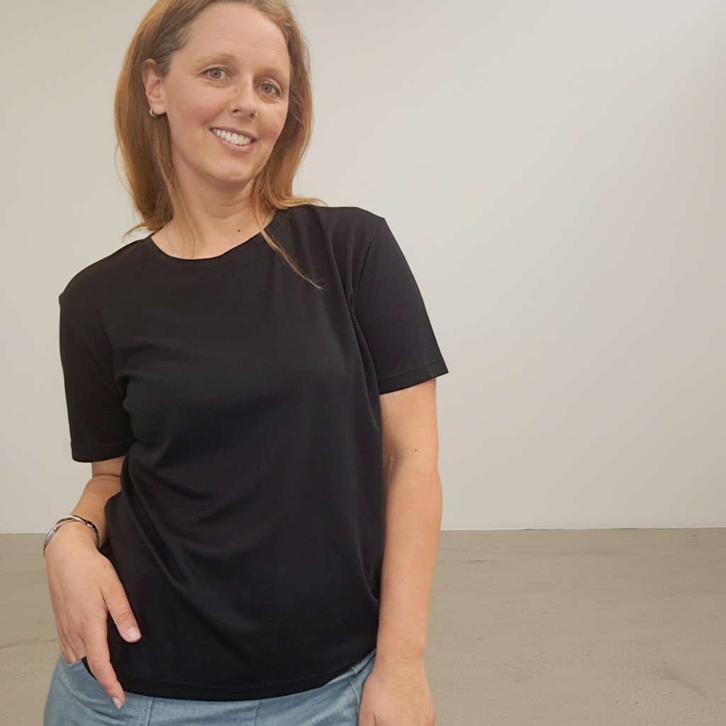 Organic Cotton Tee - Raquel Black