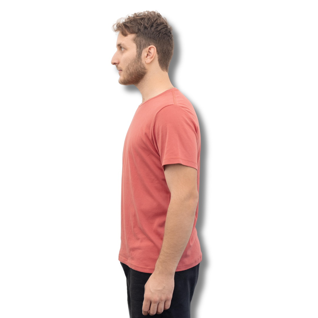 Organic Pima Cotton T-Shirt - Men's Cedar - Side
