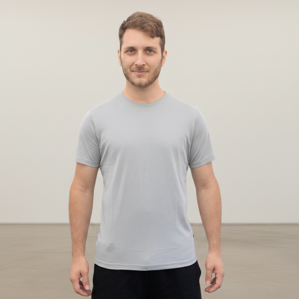 Organic Pima Cotton T-Shirt - Men's Steel - Size M-L