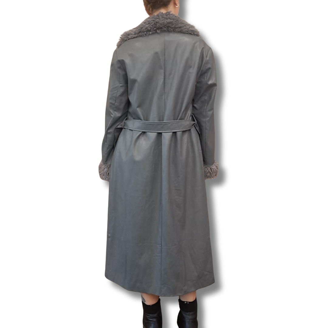 Ownley - Heaven PU Coat - Back View