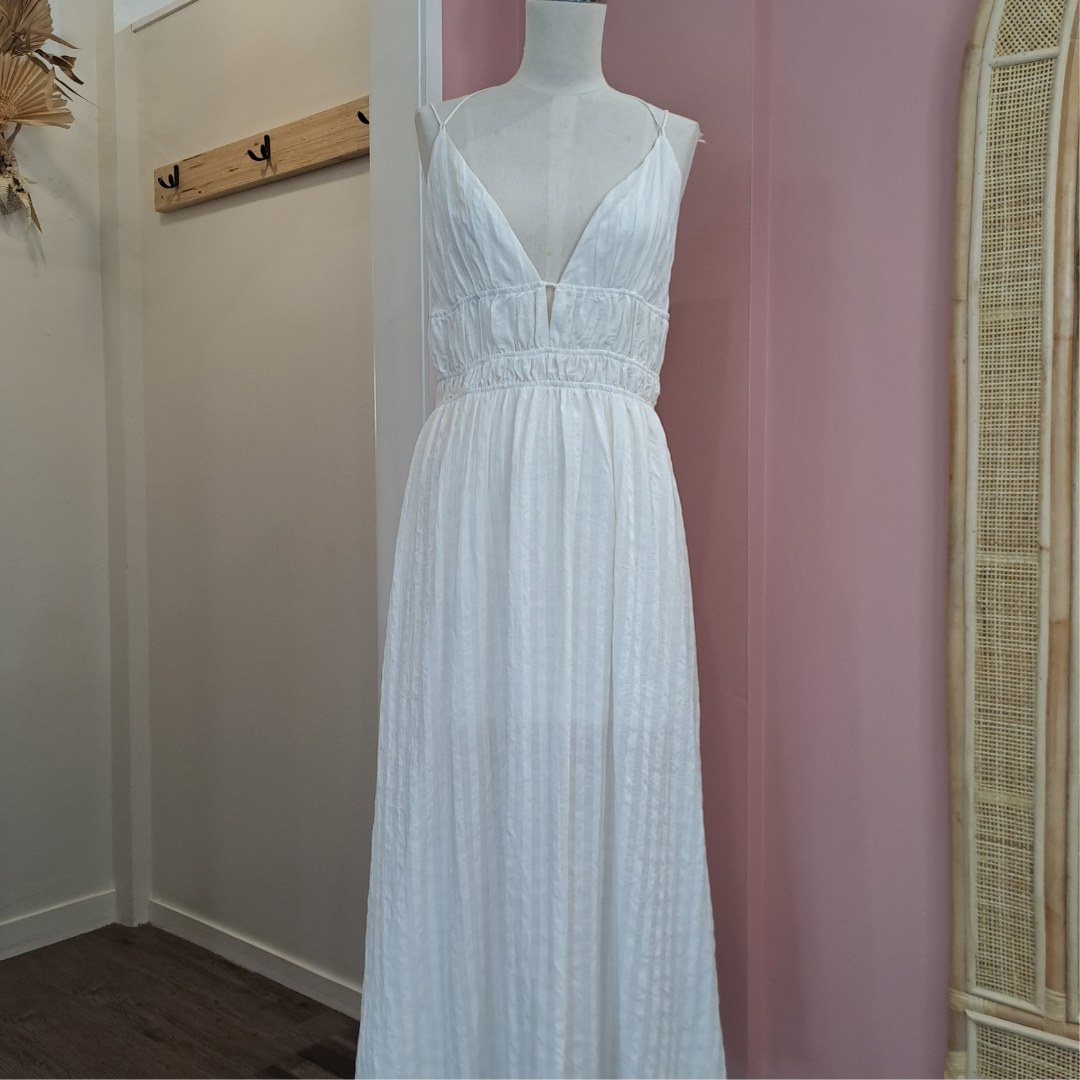 Pearl + Sea - White Hazel Maxi - Size 10 - BNWT