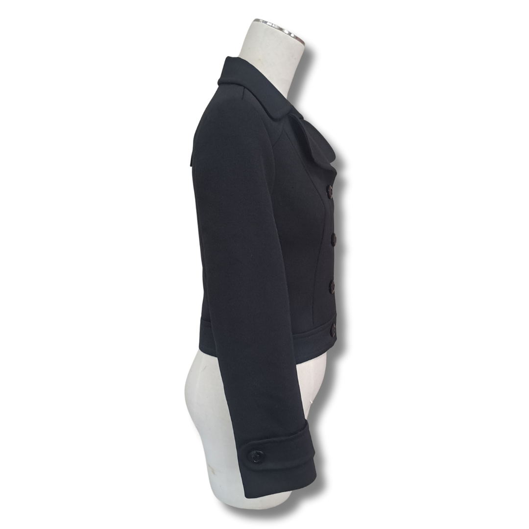 Petite Mademoiselle - Black Crop Jacket - Side View