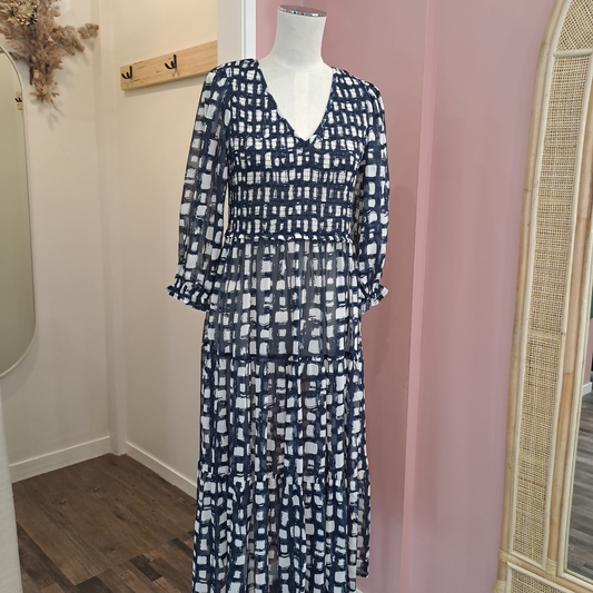 Preview - Sheer Check Dress - Size S