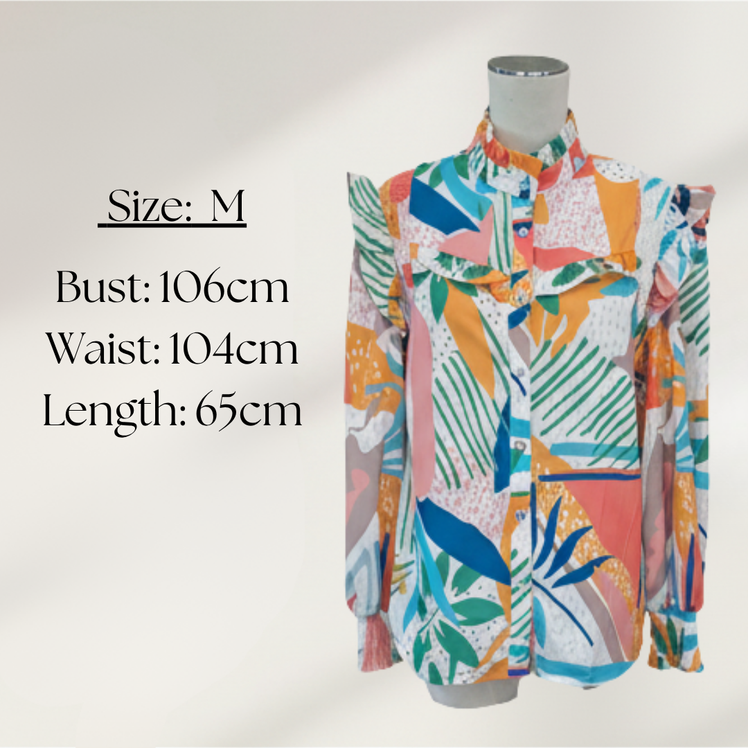 Prickle & Polly - Abstract Top - Size M - BNWT - Size Chart