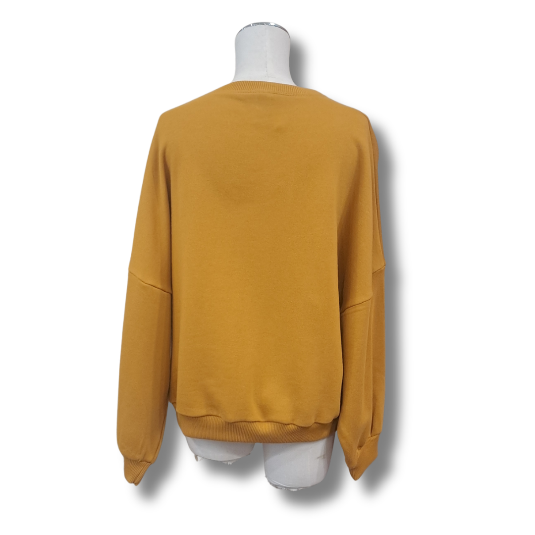 ReCreate - Around Sweatshirt In Marigold - Size S - Back
