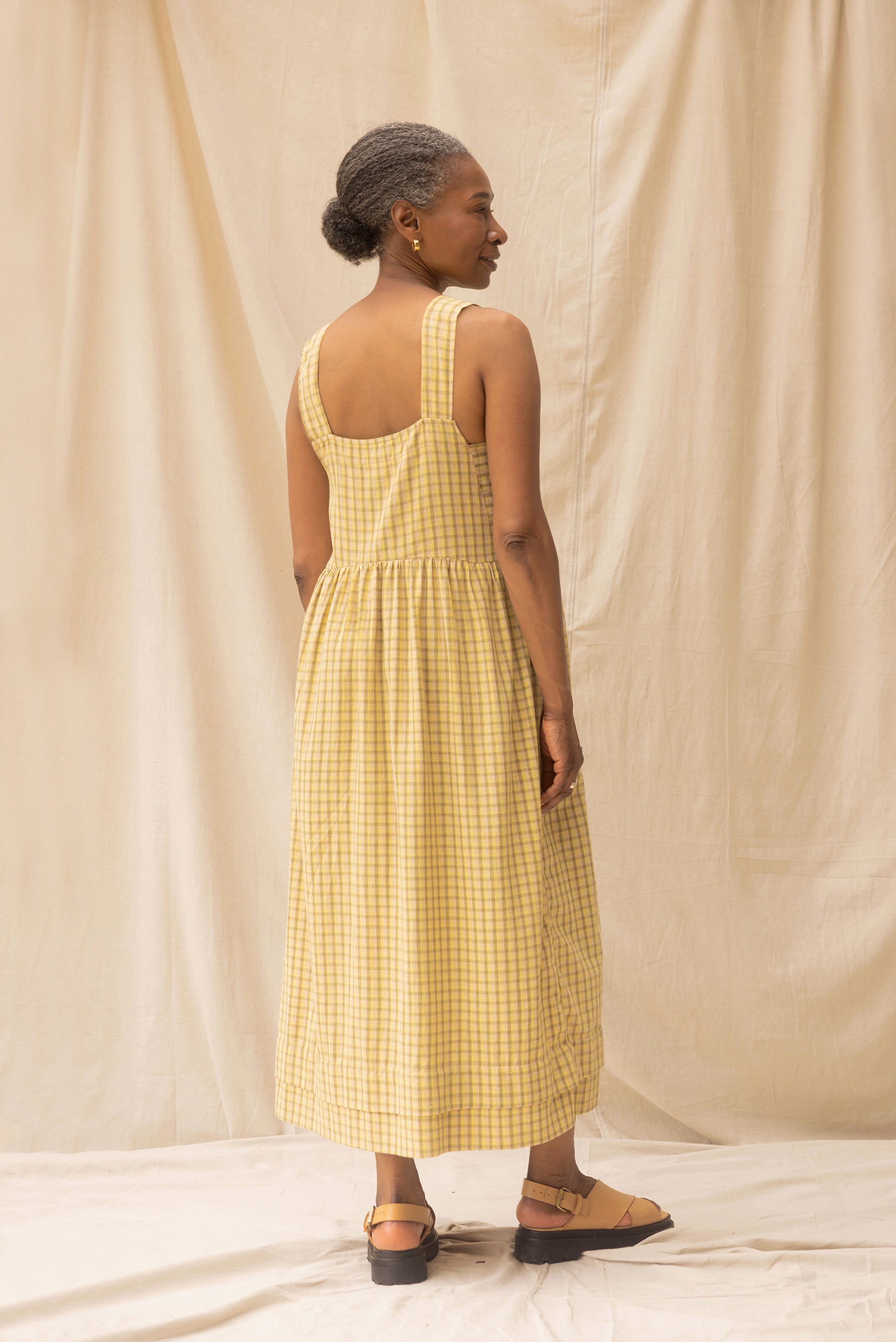 ReCreate - Ash Dress - Size XL - Daisy Check - Back