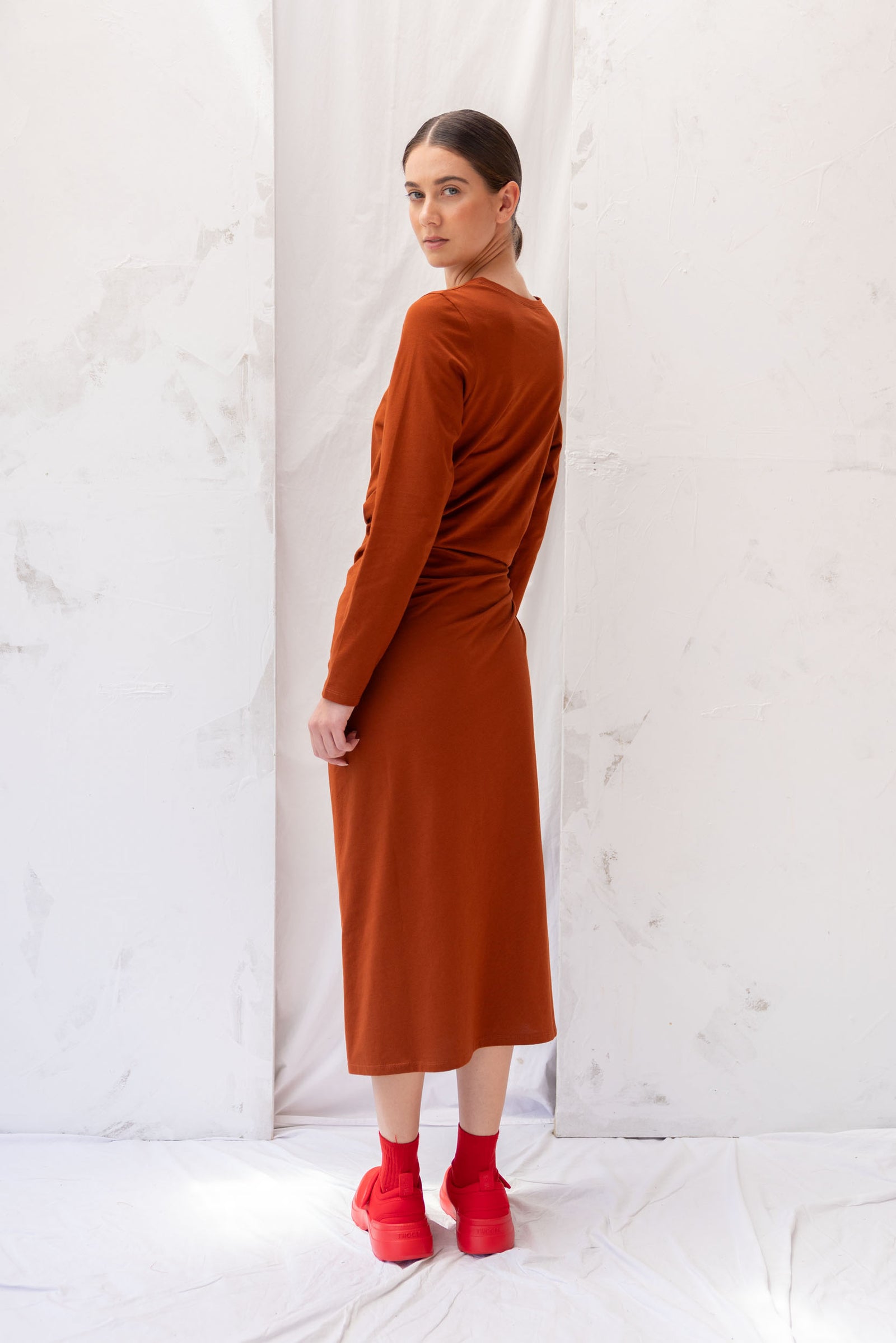 ReCreate - Inclination Dress Chestnut -  Back