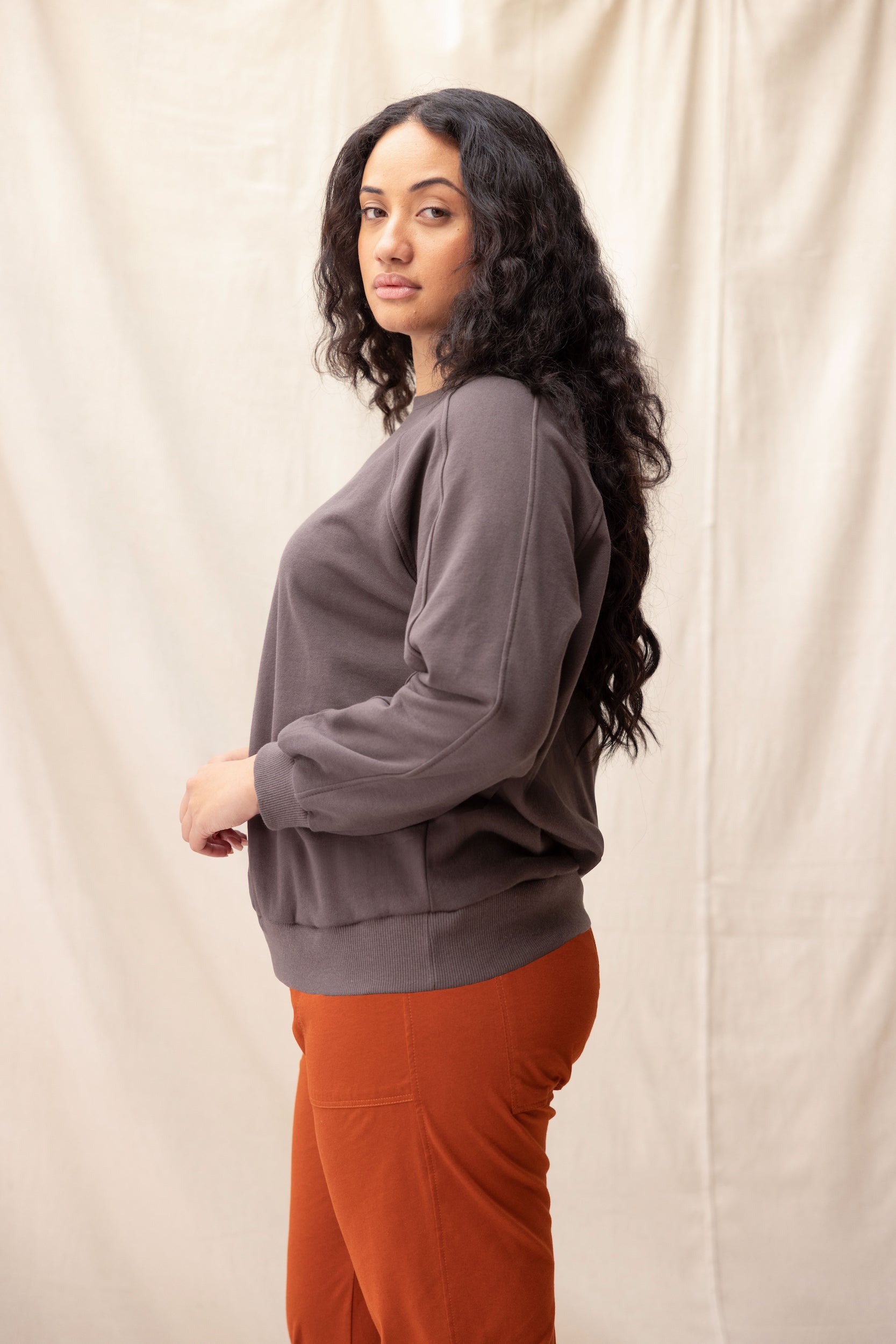 ReCreate - Poplar Sweatshirt Charcoal - Side