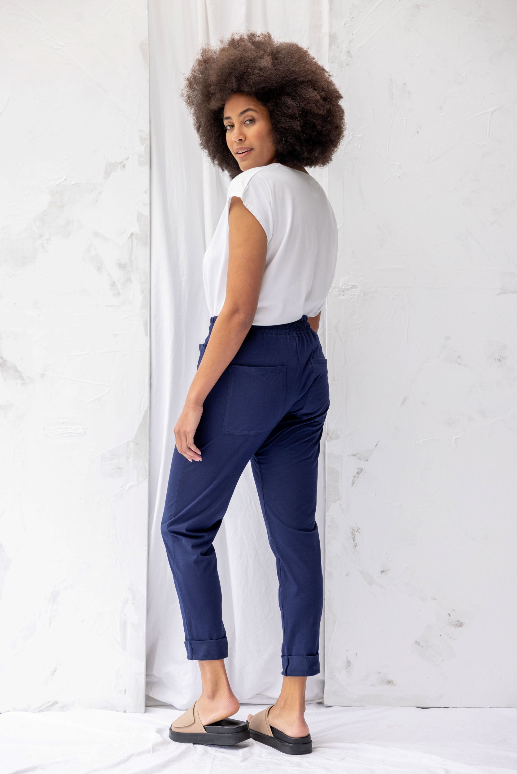 Recreate - Travel Pants in Ink - Back