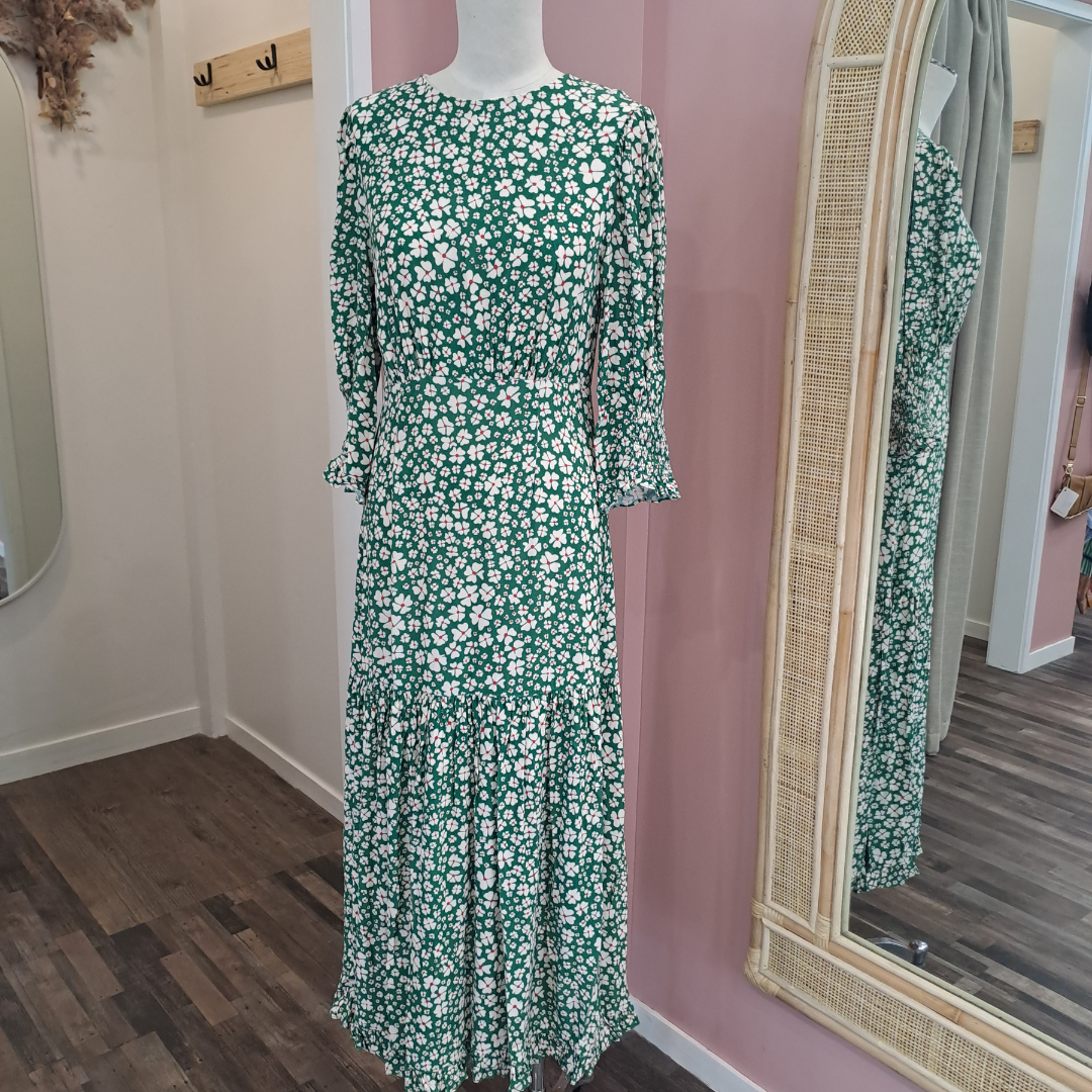 Rixo - Green Petal Dress