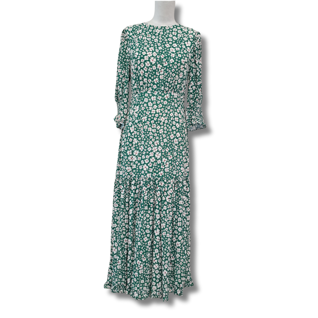 Rixo - Green Petal Dress - Front