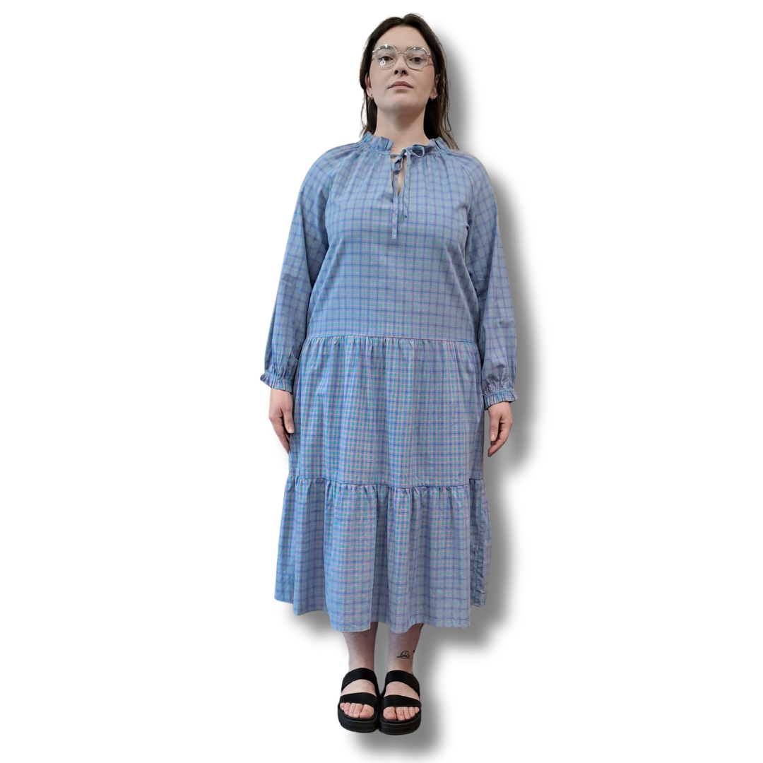 Ruby & Rain - Tartan Maxi Dress - Size XS (16) - Front View