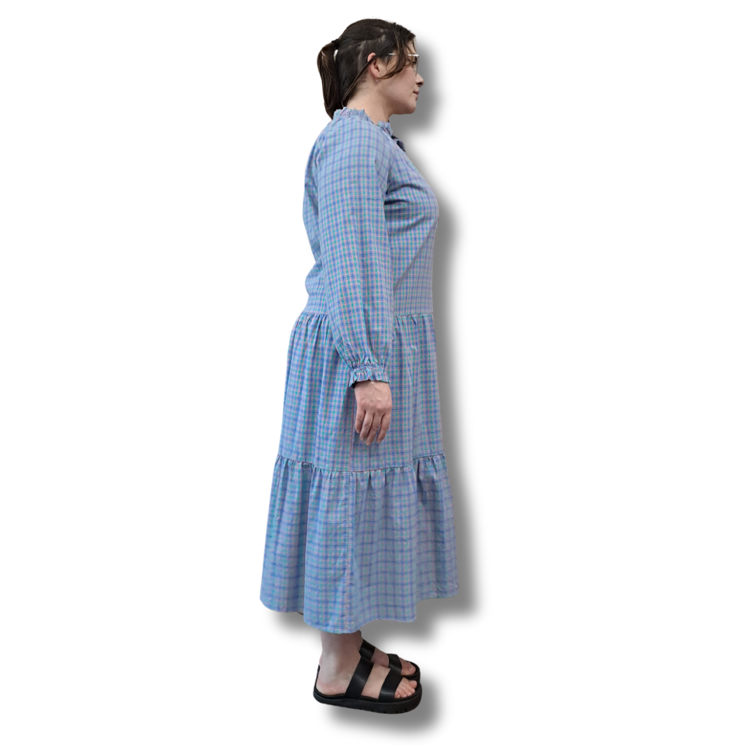 Ruby & Rain - Tartan Maxi Dress - Size XS (16) - Side View