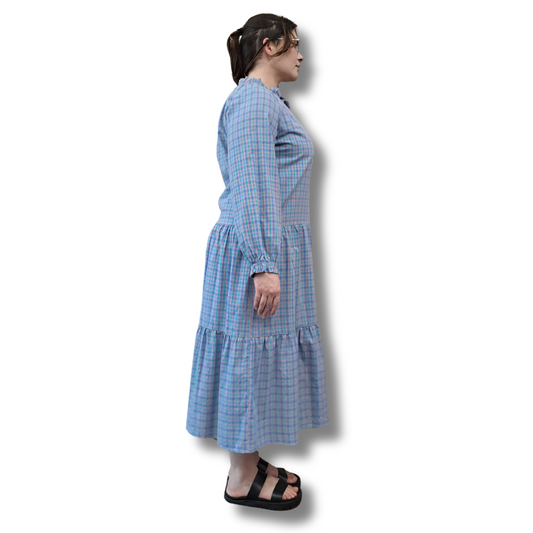Ruby & Rain - Tartan Maxi Dress - Size XS (16) - Side View