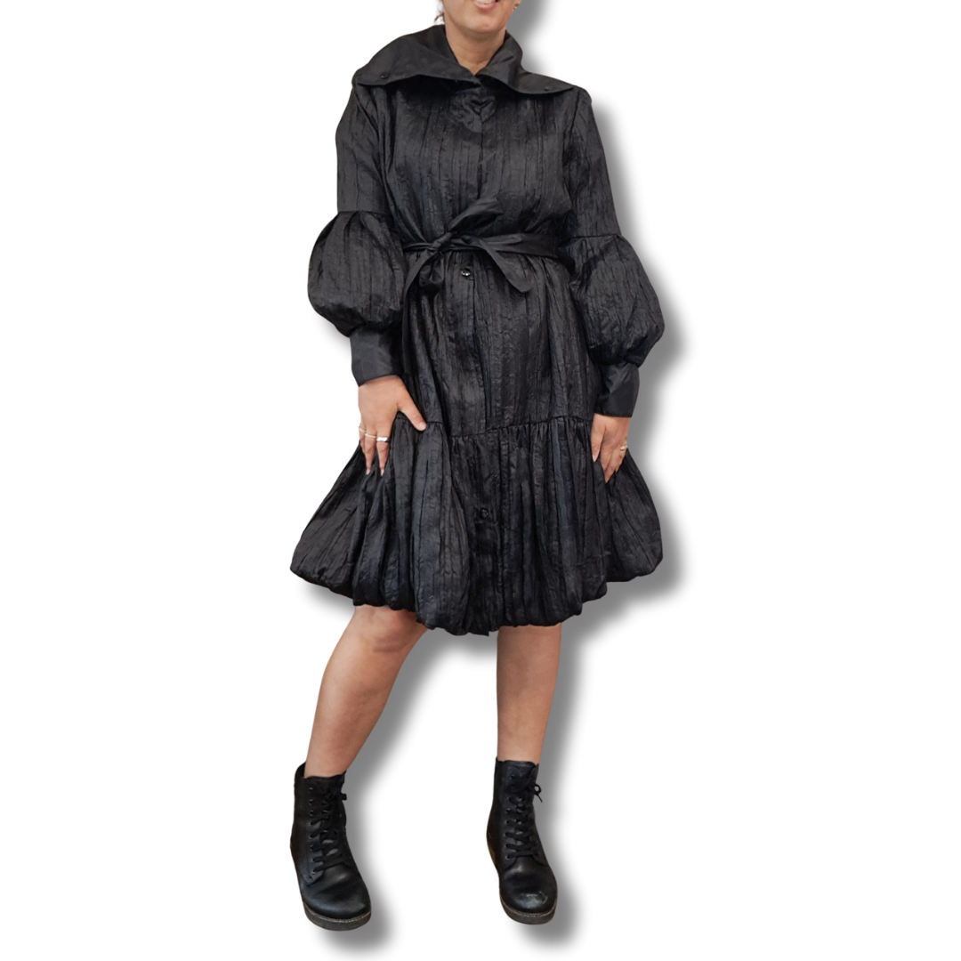 Samuel Dong - Crinkle Bubble Coat - Front View