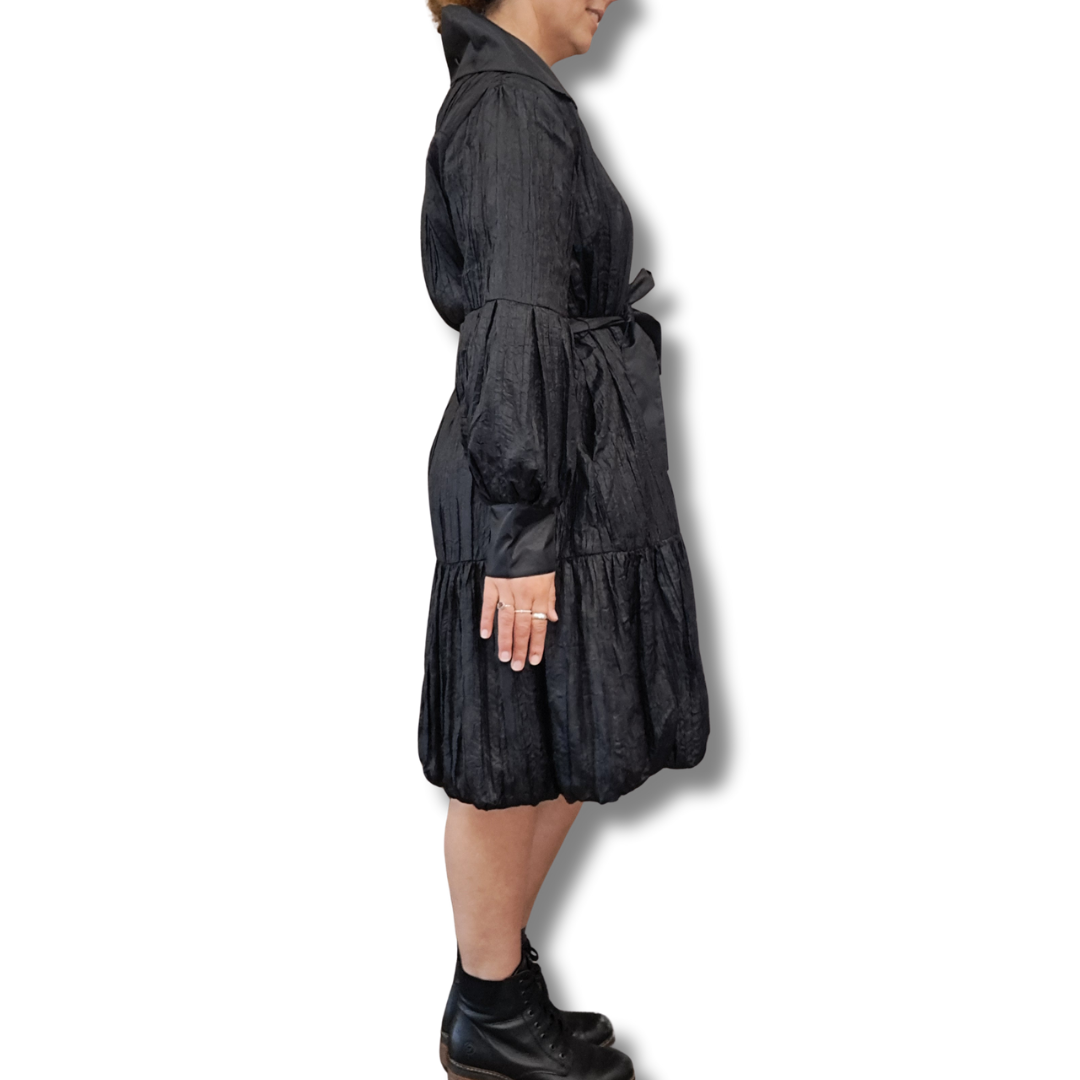 Samuel Dong - Crinkle Bubble Coat - Side View