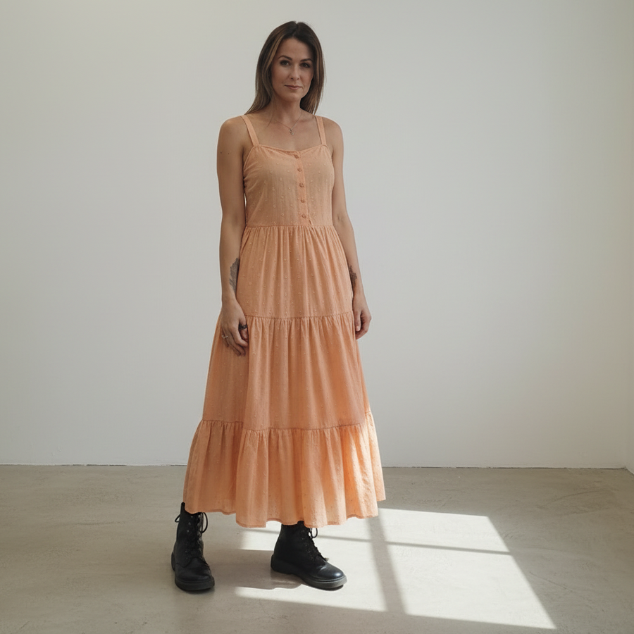 San Jose - Emily Tiered Maxi Dress - Size S