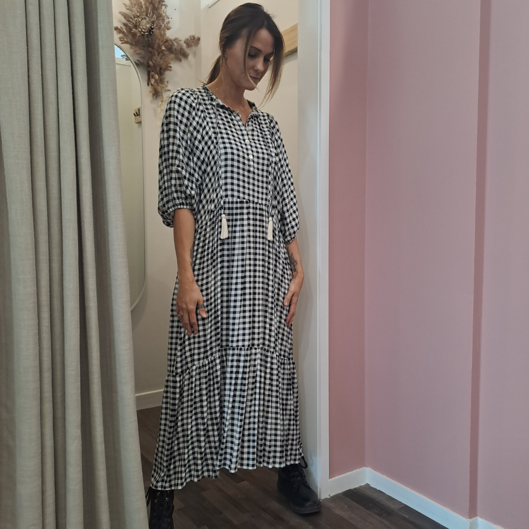 San Jose - Gingham Maxi Dress