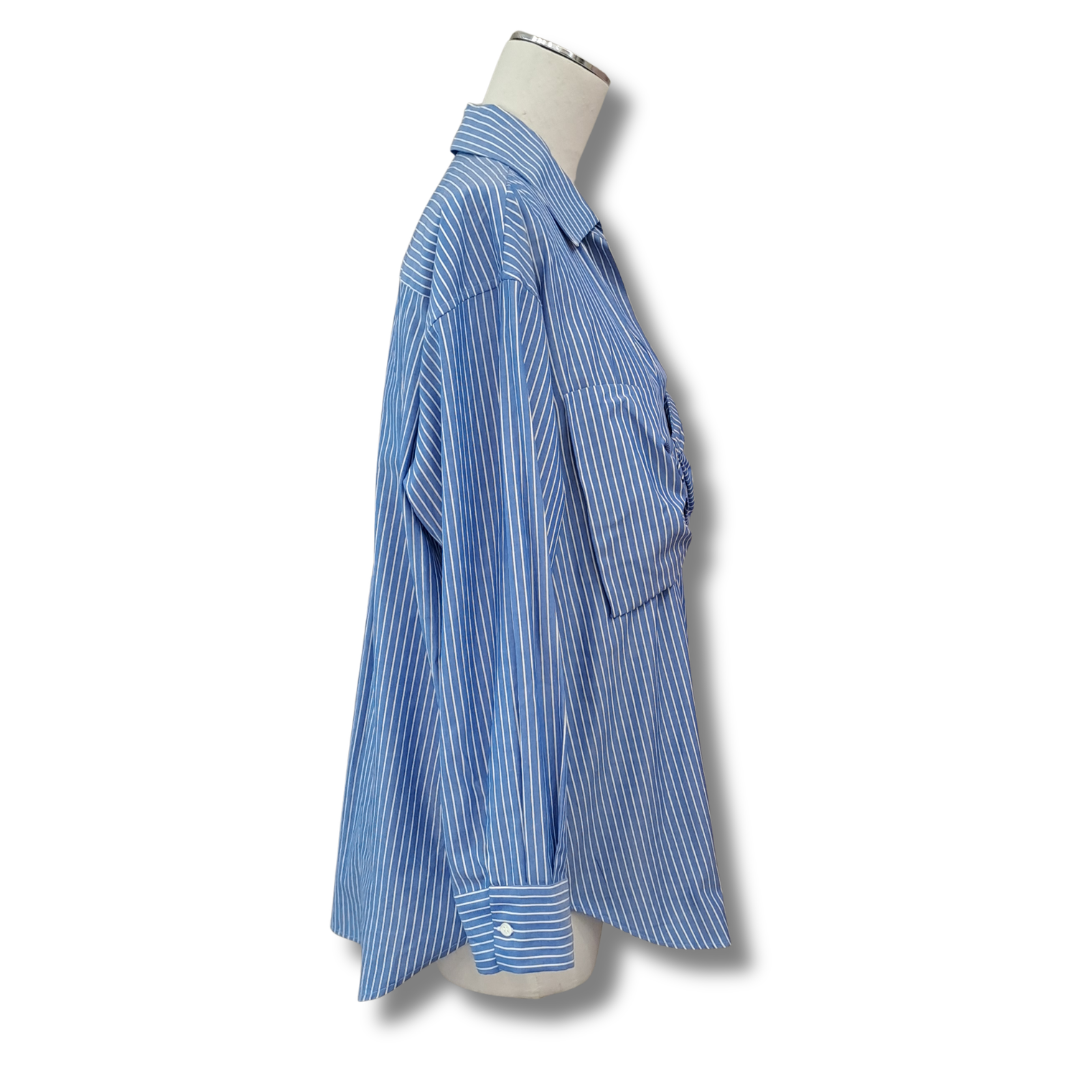 Sandro - Oversized Bow Shirt - Size 6 - Side