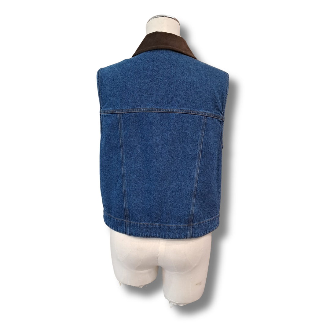 Sandro - Sleeveless Denim Jacket - Size S - Back