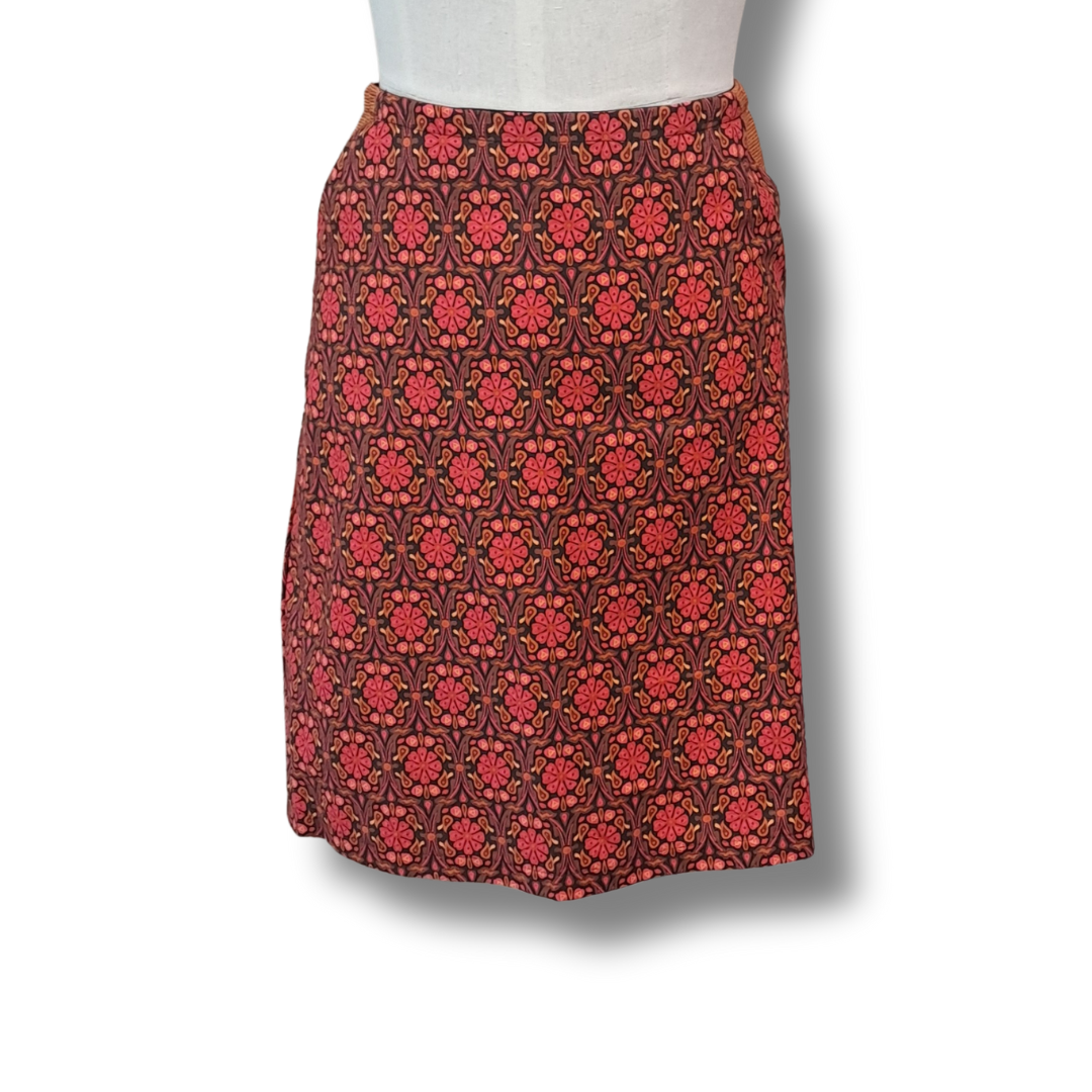 Scintilla - Floral Paisley Print Skirt - Front View