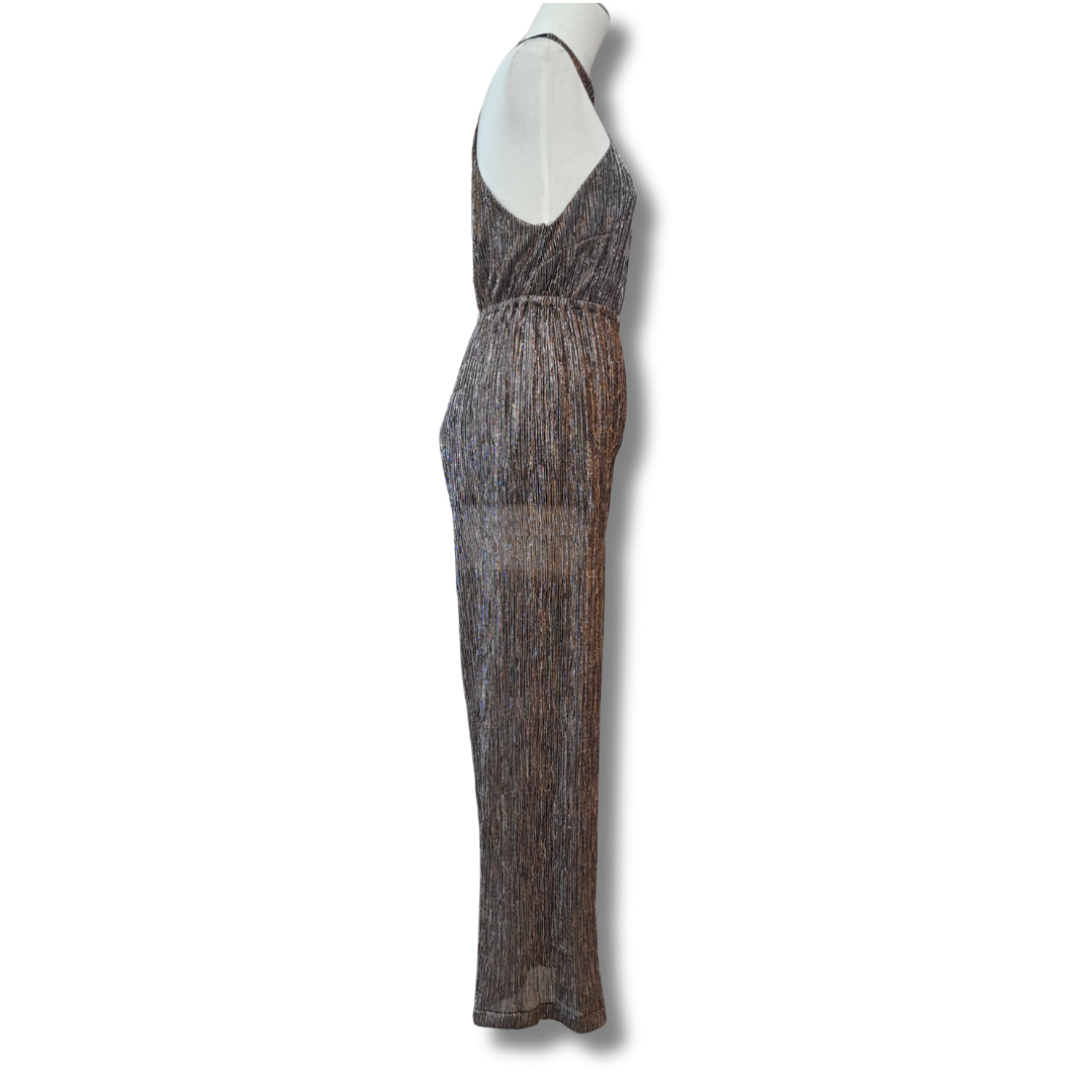 Shakuhachi - Gold Dust Halter Jumpsuit  - Side
