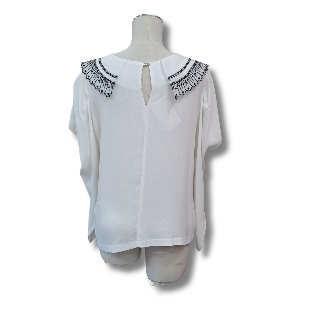 Sheryl May - Big Collar Blouse - Size 12 - Back