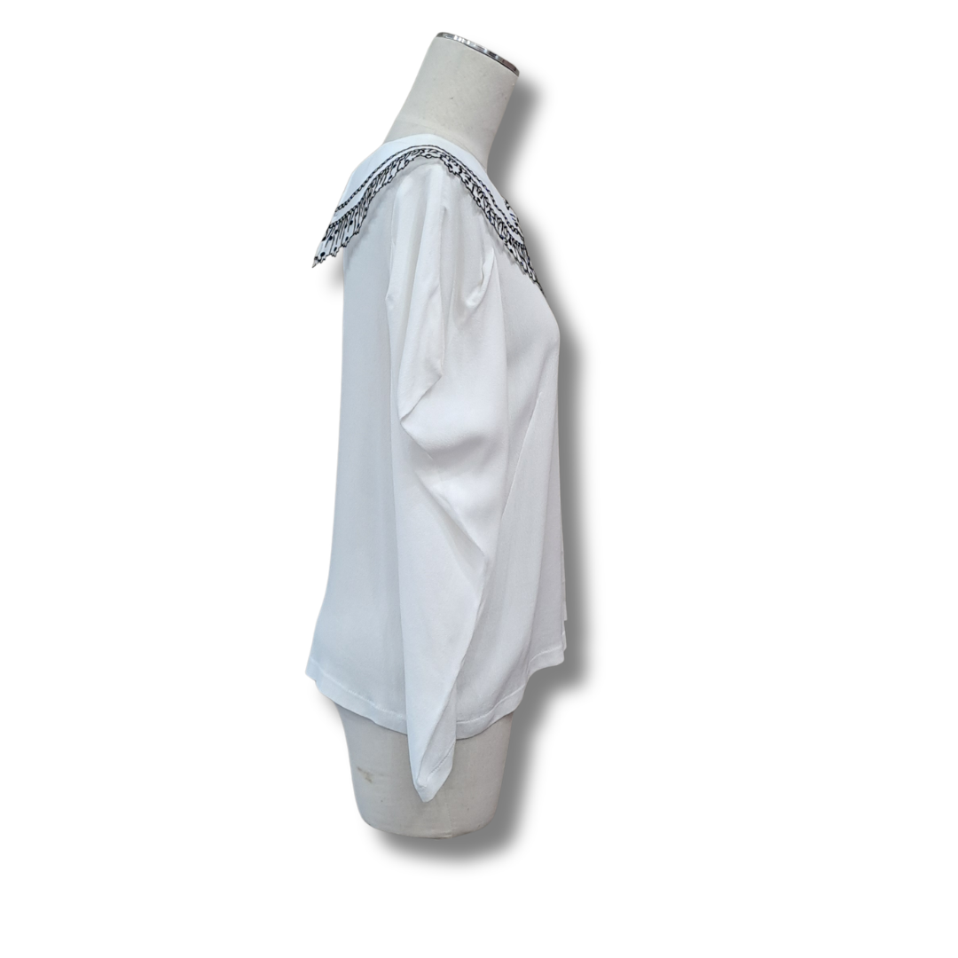 Sheryl May - Big Collar Blouse - Size 12 - Side