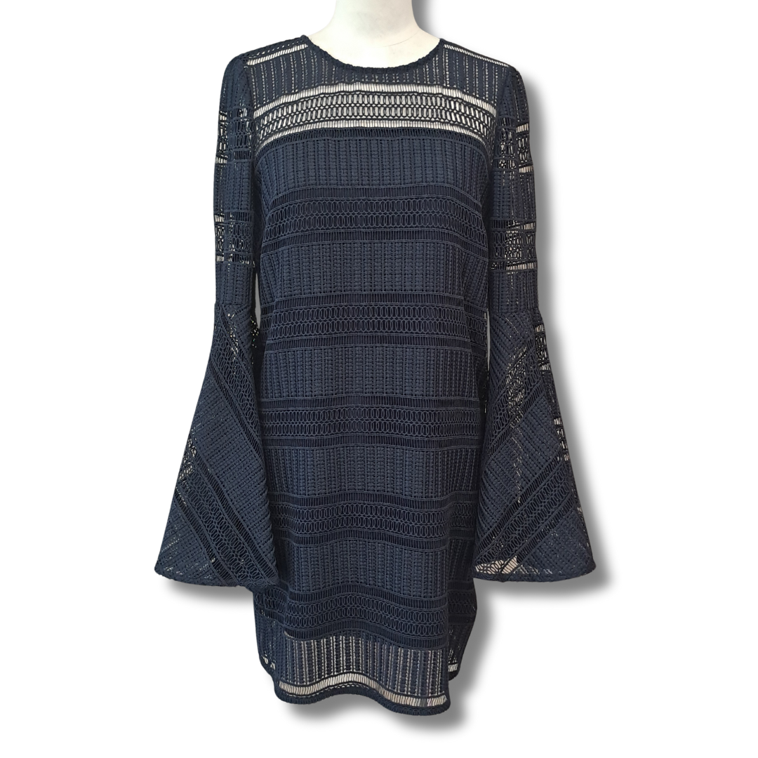 Shona Joy - Aruba Flared Sleeve Shift Dress - Front