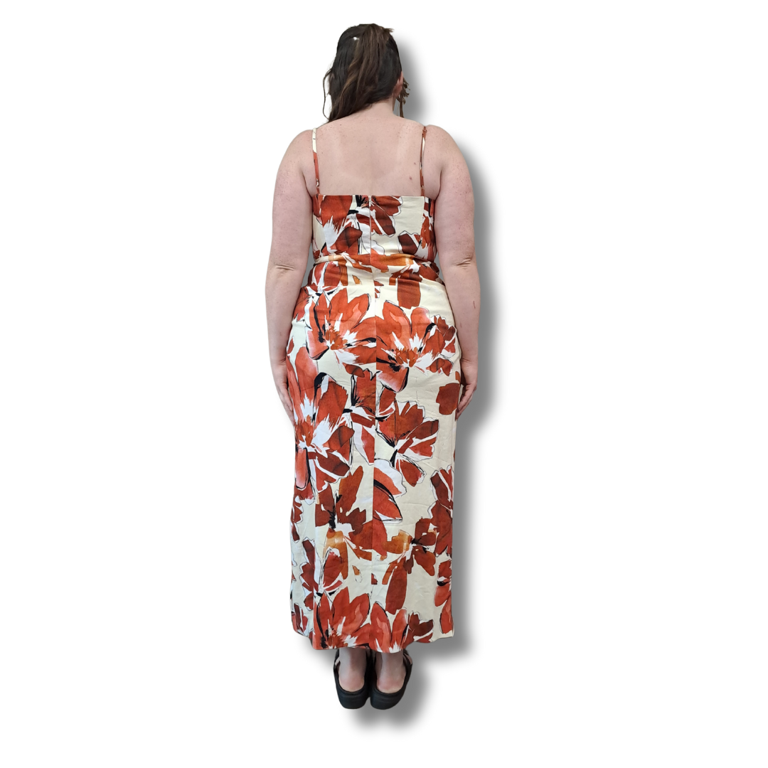 Shona Joy - Bustier Draped Midi Dress - Size 16 - BNWT - Back
