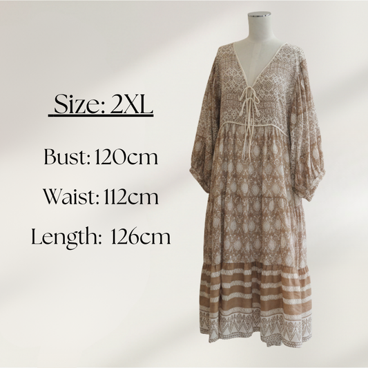 Daughters Of India - Jasmine Midi Dress - Size 2XL