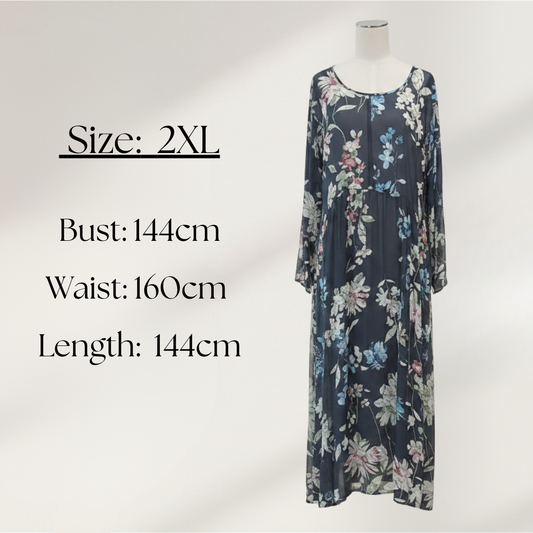 Lost and Led Astray - Floral Maxi Dress - Size 2XL