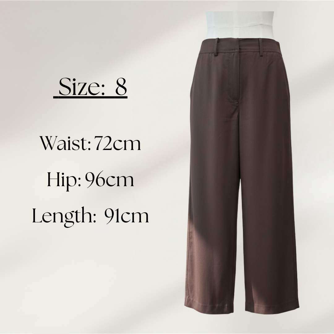 Max - Wool Blend Barrel Pant - Size 8