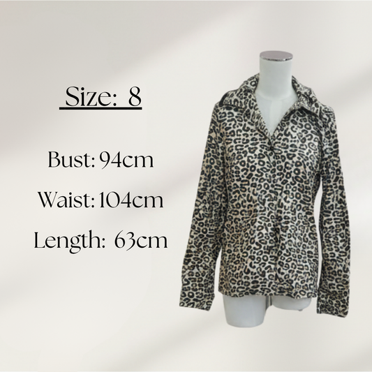 Maison Scotch - Leopard Print Jacket - Size 8