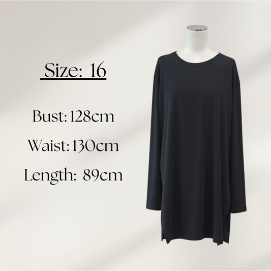 Mela Purdie - Black Tunic - Size 16