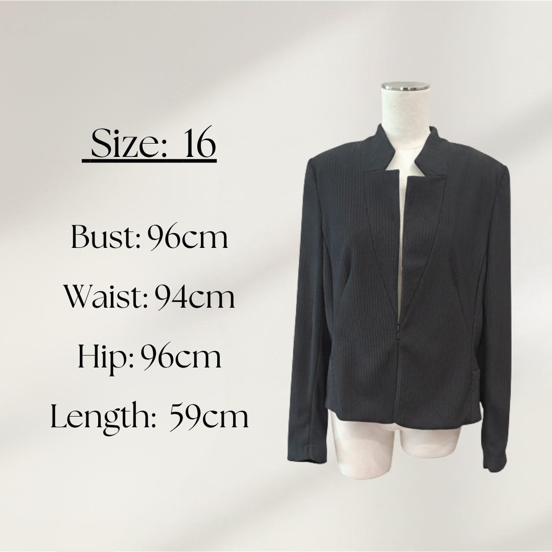 Democracy - Black Shimmer Jacket - Size 16