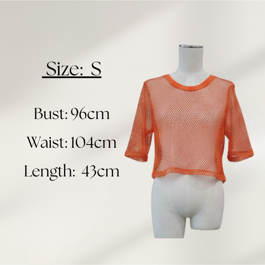 Two by Two - Arrow Mesh Top - Size S