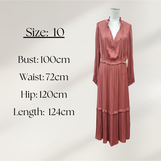 Fate + Becker - Frill Tiered Maxi Dress - Size 10