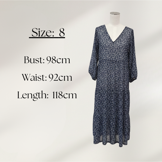 Kilt - Floral Midi Dress - Size 8